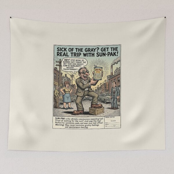 Item preview, Can-o-Sunlight: Vintage Underground Comix Satire Pop Art Print designed and sold by FreiherrPK.