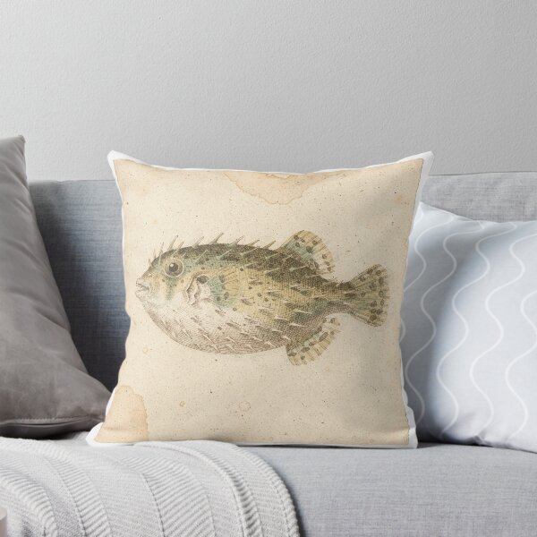 Item preview, Vintage Pufferfish Marine Specimen Plate designed and sold by PictorialWhimsy.