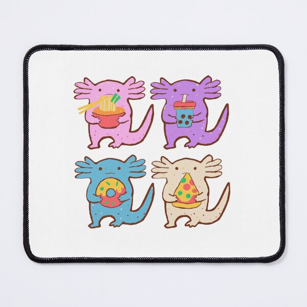 Item preview, Axolotl Snacks Sticker Pack - Ramen, Boba, Donut, Pizza designed and sold by BysonDesigns.