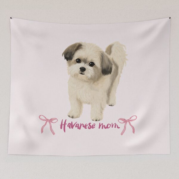 Item preview, Havanese Mom Coquette Bow Dog Lover Gift designed and sold by eigenart-sylvia.
