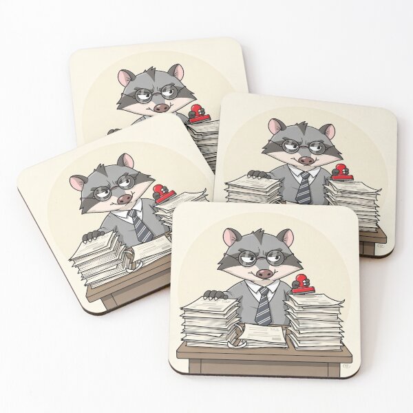 Item preview, The Extremely Serious Opossum Tax Auditor designed and sold by PictorialWhimsy.