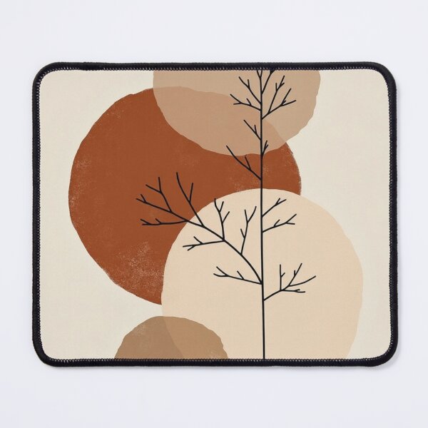 Item preview, Terracotta Tree Circles - Modern Minimalist Abstract Art Print designed and sold by nhk999.
