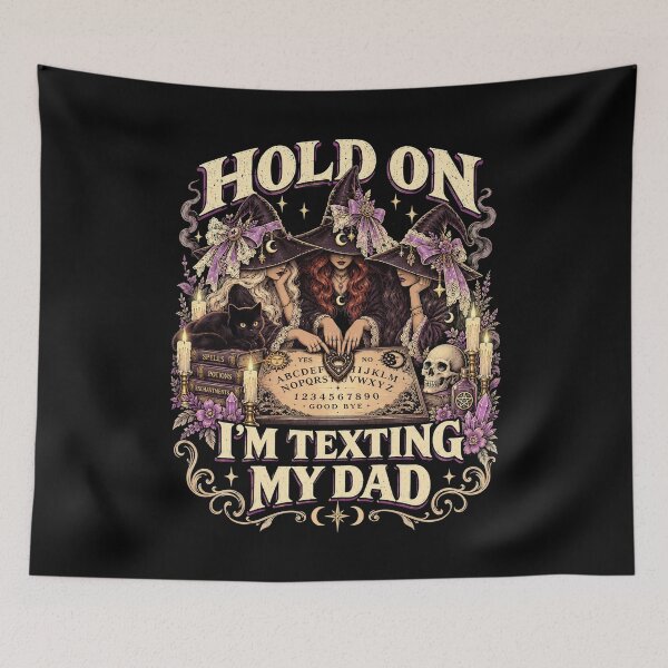 Item preview, Hold On Im Texting My Dad Funny Ouija Board Witchy Spirit Board Halloween designed and sold by elongatedjazz.