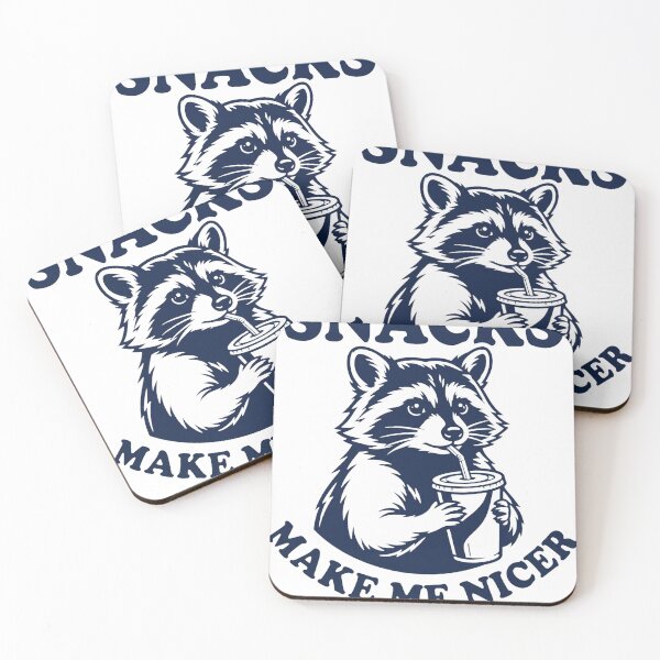 Item preview, Snacks Make Me Nicer Raccoon Animal Lover Hungry Food Humor designed and sold by ZAbiriarto.