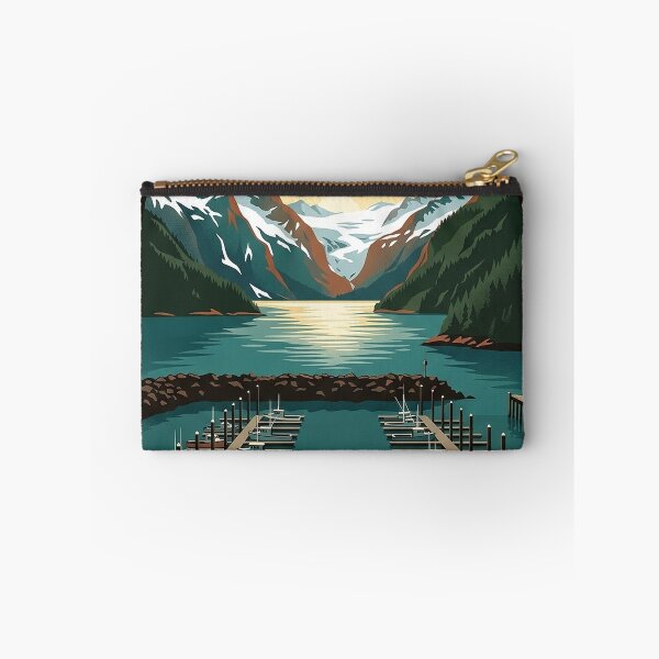 Item preview, Resurrection Bay Seward Harbor Alaska Travel Badge Sticker designed and sold by DetourDgn.