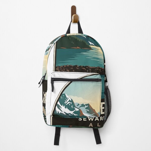 Item preview, Resurrection Bay Seward Harbor Alaska Travel Badge Sticker designed and sold by DetourDgn.