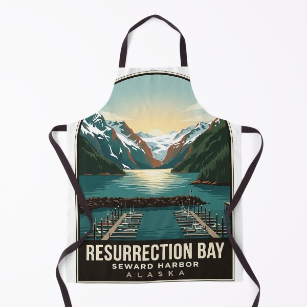 Item preview, Resurrection Bay Seward Harbor Alaska Travel Badge Sticker designed and sold by DetourDgn.