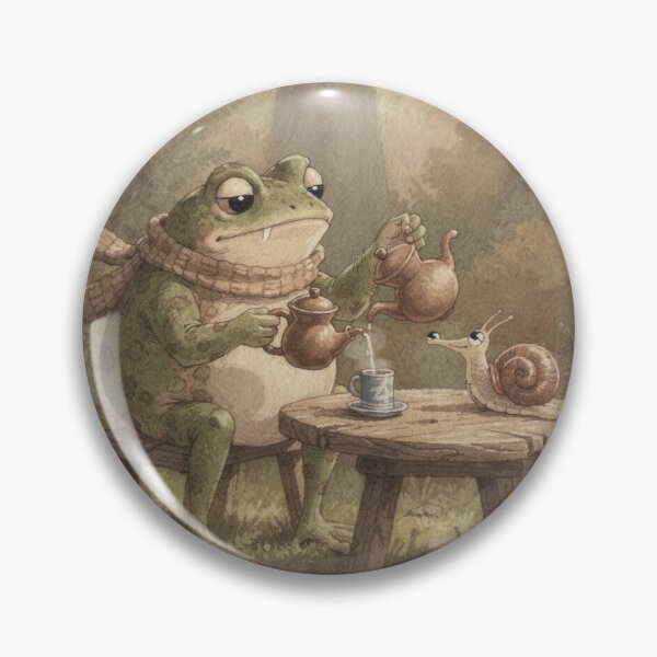 Item preview, Toad Tea Party for One Patient Snail designed and sold by PictorialWhimsy.