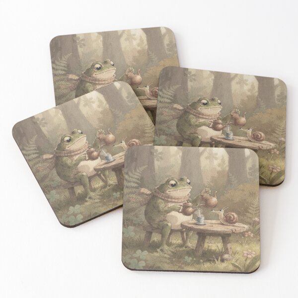 Item preview, Toad Tea Party for One Patient Snail designed and sold by PictorialWhimsy.