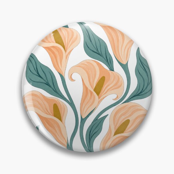 Artikelvorschau, Calla-Lilien Retro-Volkskunst-Botanisches Design entworfen und verkauft von VisualArtsOasis.
