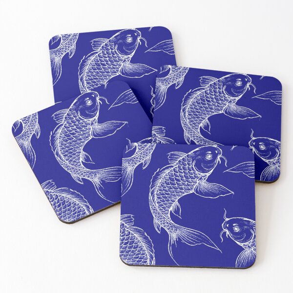 Item preview, Navy Blue Koi Carp  designed and sold by Anne Londez Studio.