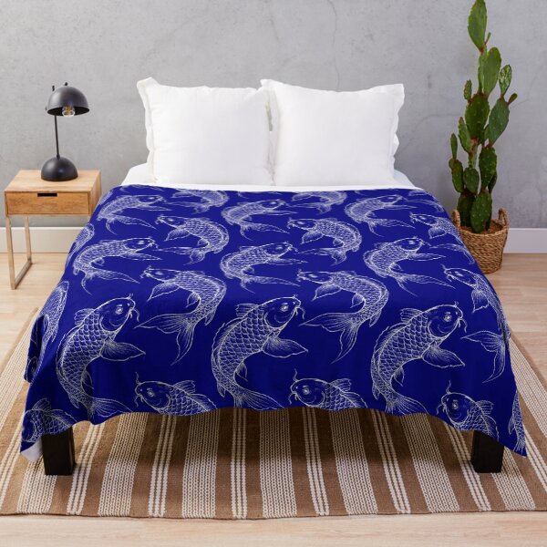 Item preview, Navy Blue Koi Carp  designed and sold by Anne Londez Studio.