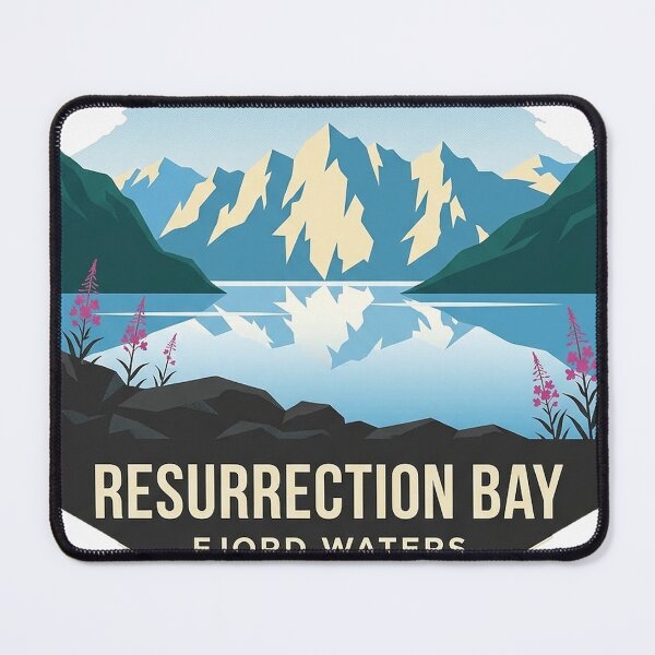 Item preview, Resurrection Bay Midday Fjord Waters Alaska Sticker designed and sold by DetourDgn.