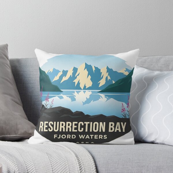 Item preview, Resurrection Bay Midday Fjord Waters Alaska Sticker designed and sold by DetourDgn.