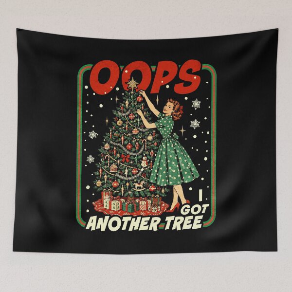 Item preview, Oops I Got Another Tree Vintage Christmas Tree Decorating designed and sold by schoolofbullies.