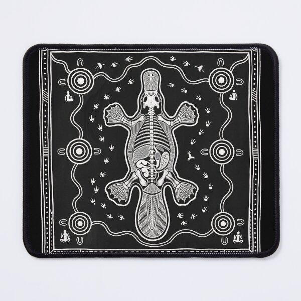 Item preview, Biladurang Anatomy: Australian Platypus Indigenous X-Ray Art Print designed and sold by FreiherrPK.