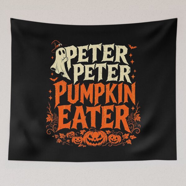 Item preview, Peter Peter Pumpkin Eater Vintage Halloween Ghost Pumpkin designed and sold by elongatedjazz.