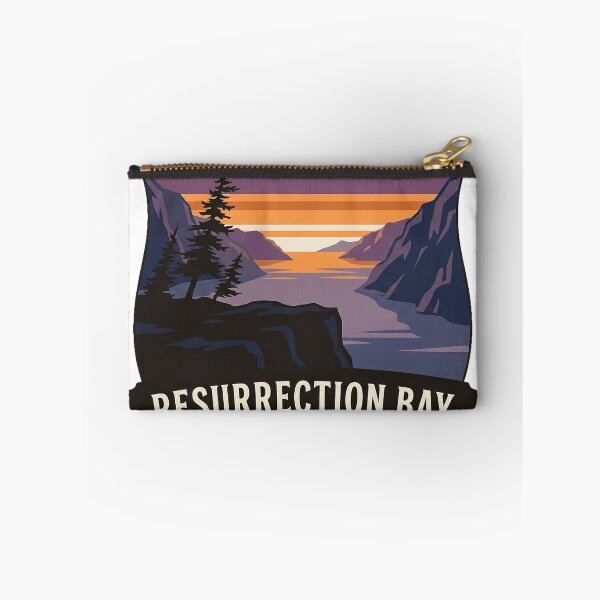 Item preview, Resurrection Bay Sunset Headland Crest Alaska Sticker designed and sold by DetourDgn.