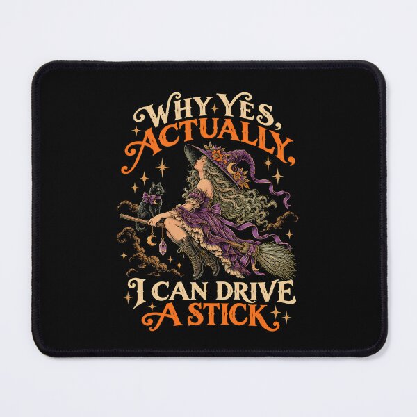 Item preview, Why Yes Actually I Can Drive A Stick Vintage Witch designed and sold by Ortigzitoun.