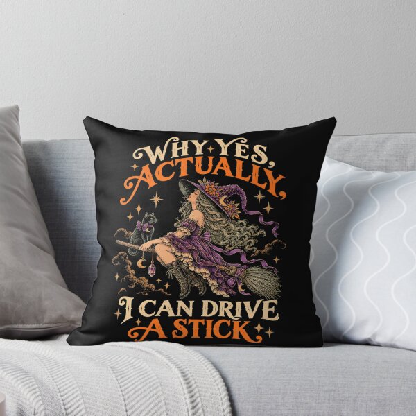 Item preview, Why Yes Actually I Can Drive A Stick Vintage Witch designed and sold by Ortigzitoun.