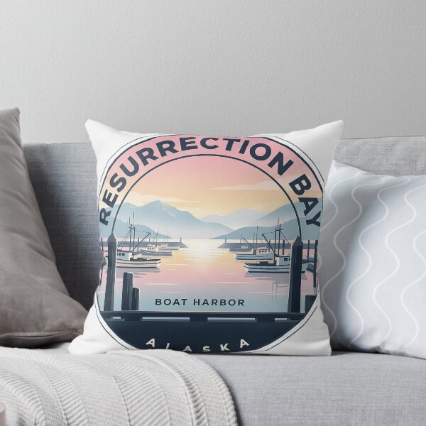 Item preview, Insignia circular de Resurrection Bay Dawn Harbor, Alaska designed and sold by DetourDgn.