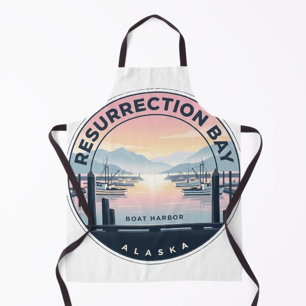 Item preview, Resurrection Bay Dawn Harbor Circle Badge Alaska Sticker designed and sold by DetourDgn.