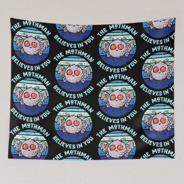 Item preview, The Mothman Believes In You Retro Cryptid Motivation designed and sold by ostenlee.