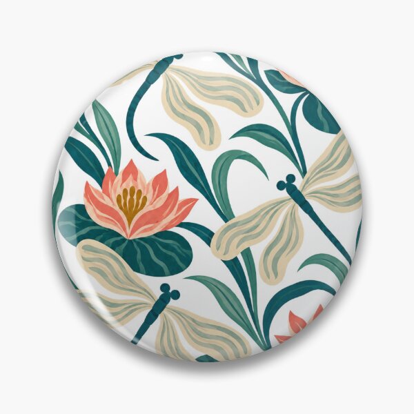 Item preview, Dragonflies Retro Folk Art Nature Design designed and sold by VisualArtsOasis.