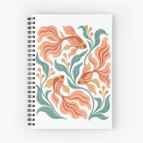 Item preview, Goldfish Retro Folk Art Nature Design designed and sold by VisualArtsOasis.