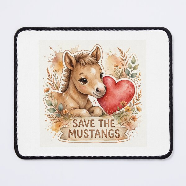Item preview, Save the Mustangs Cute Foal with Heart Sticker designed and sold by LunaAdventurer.