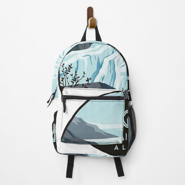 Item preview, Exit Glacier Kenai Fjords Alaska Art Deco Badge Sticker designed and sold by DetourDgn.