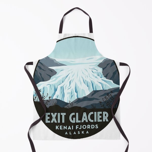 Item preview, Exit Glacier Kenai Fjords Alaska Art Deco Badge Sticker designed and sold by DetourDgn.