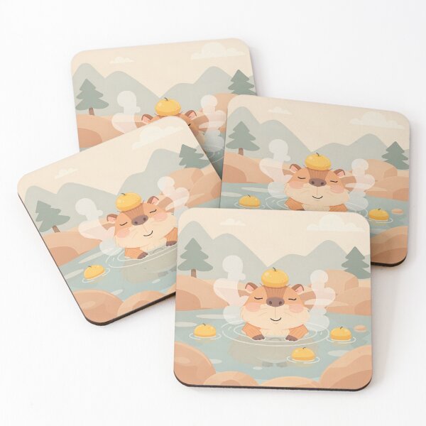 Item preview, Capybara Hot Spring Spa Day designed and sold by PictorialWhimsy.