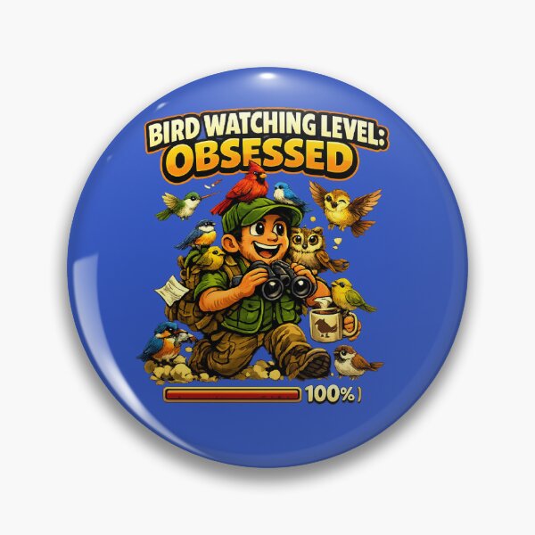 Item preview, Bird Watching Level: Obsessed – Funny Birdwatcher Humour Design designed and sold by stevenwoodcock.