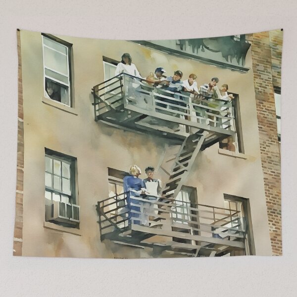 Item preview, Fire Escape Festivities designed and sold by RCWatercolours.