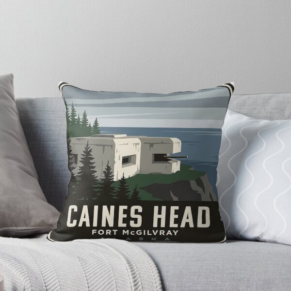 Item preview, Caines Head Fort McGilvray Resurrection Bay Alaska Sticker designed and sold by DetourDgn.