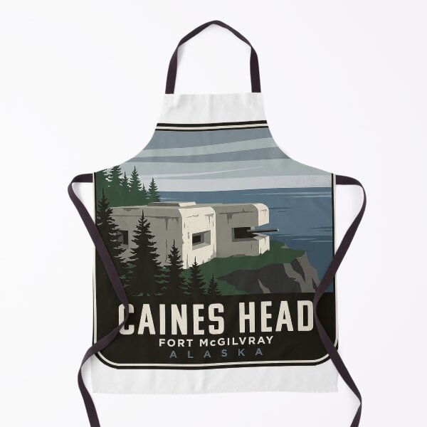 Item preview, Caines Head Fort McGilvray Resurrection Bay Alaska Sticker designed and sold by DetourDgn.