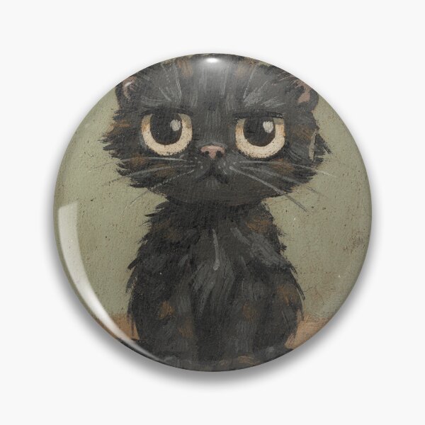 Item preview, Startled Black Kitten designed and sold by PictorialWhimsy.