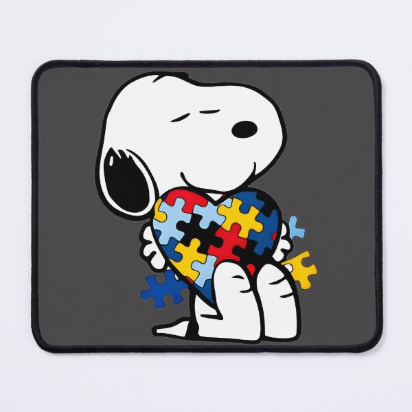 Item preview, Cute Snoopy Autism Puzzle Heart Design for Autism Awareness Support designed and sold by clockneck.