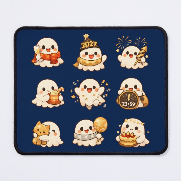 Item preview, Cute Ghost New Year Kawaii Sticker Sheet Celebration Gift designed and sold by Artycom.