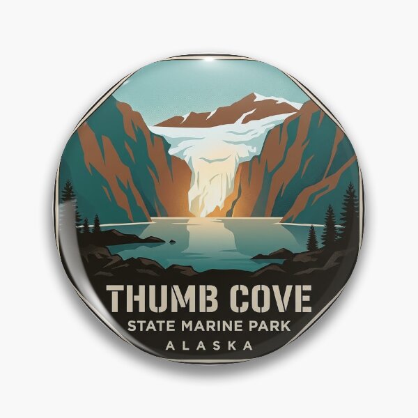Item preview, Thumb Cove State Marine Park Resurrection Bay Alaska Sticker designed and sold by DetourDgn.