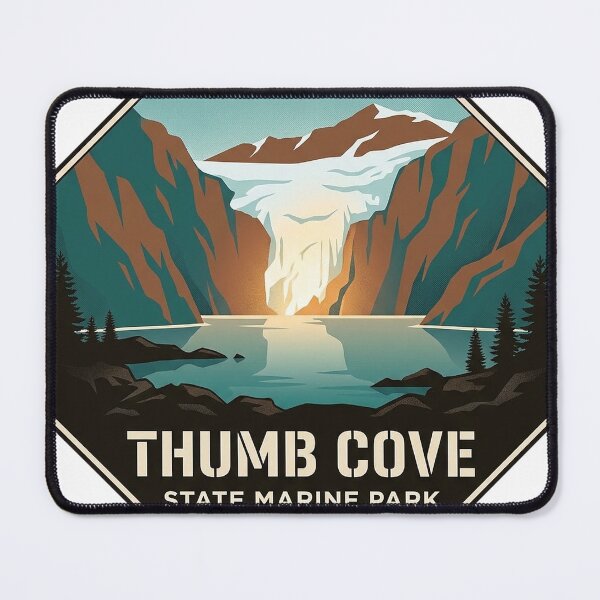 Item preview, Thumb Cove State Marine Park Resurrection Bay Alaska Sticker designed and sold by DetourDgn.