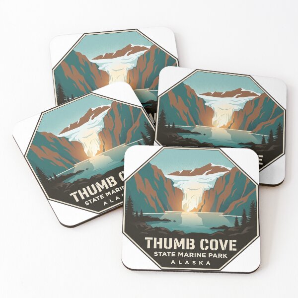 Item preview, Thumb Cove State Marine Park Resurrection Bay Alaska Sticker designed and sold by DetourDgn.