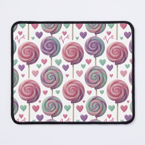 Item preview, Sweet Lollipop and Hearts Seamless Pattern Design designed and sold by KRStyleClub.