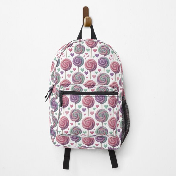 Item preview, Sweet Lollipop and Hearts Seamless Pattern Design designed and sold by KRStyleClub.