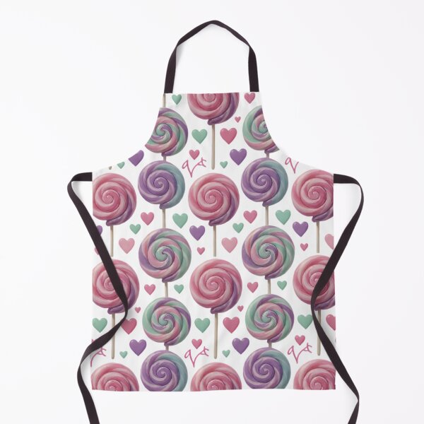 Item preview, Sweet Lollipop and Hearts Seamless Pattern Design designed and sold by KRStyleClub.
