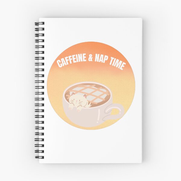 Item preview, Caffeine and Nap Time Funny Cat Coffee Retro Sunset designed and sold by CreativeOlga.