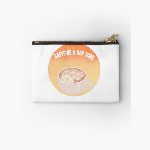 Item preview, Caffeine and Nap Time Funny Cat Coffee Retro Sunset designed and sold by CreativeOlga.