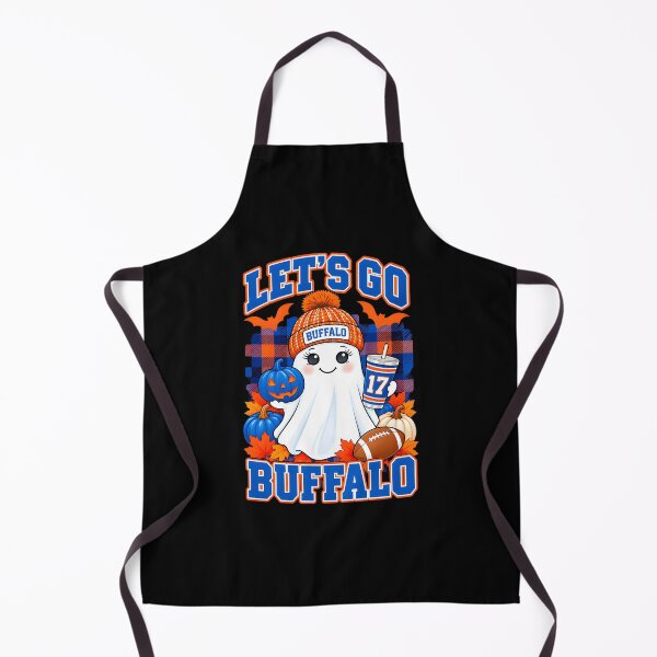 Item preview, Let's Go Buffalo Halloween Football Ghost Fan designed and sold by ostenlee.