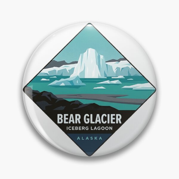 Item preview, Bear Glacier Iceberg Lagoon Resurrection Bay Alaska Sticker designed and sold by DetourDgn.
